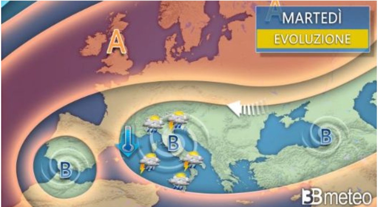 Meteo, Boris piomba sull