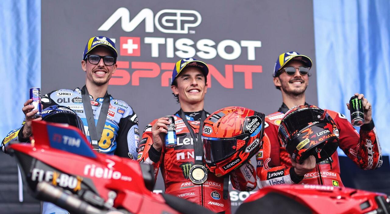Il podio della gara sprint in Argentina