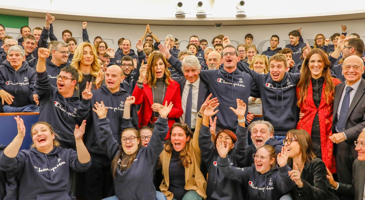 La delegazione azzurra dei Giochi Mondiali Invernali è presentata a Roma per i Special Olympics.