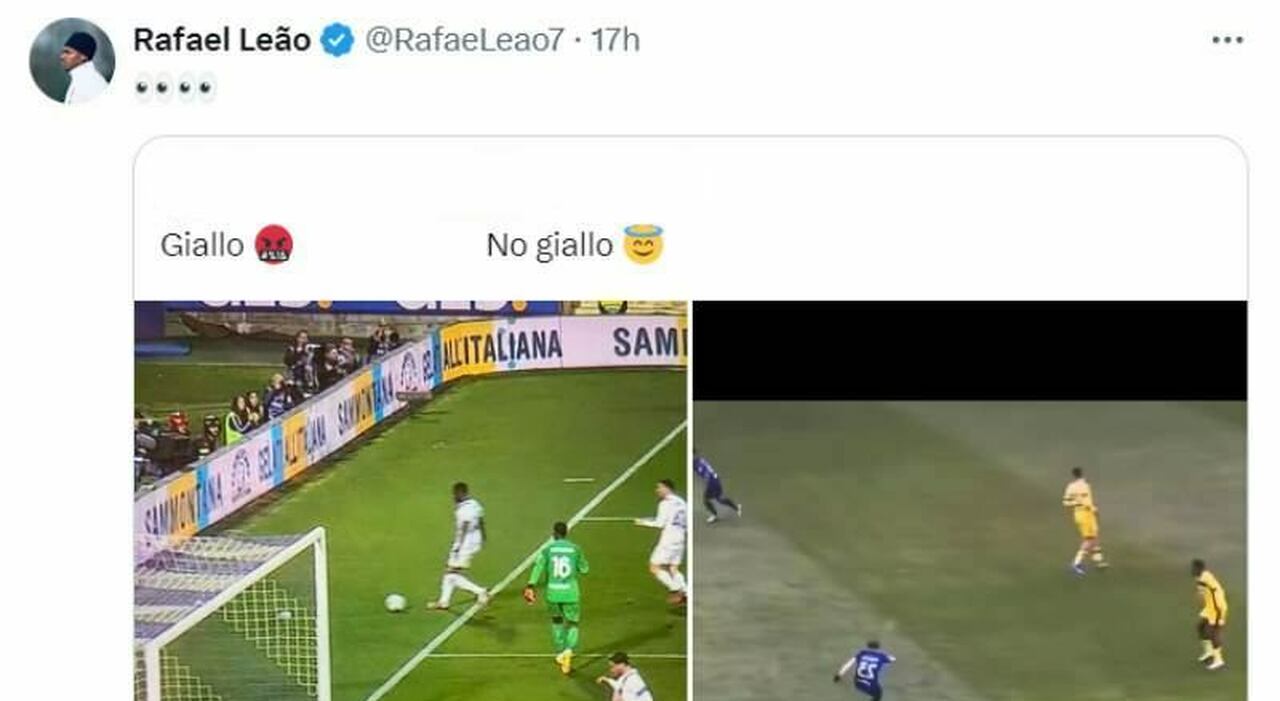 Le regard provocateur de Rafael Leao envers l'Inter