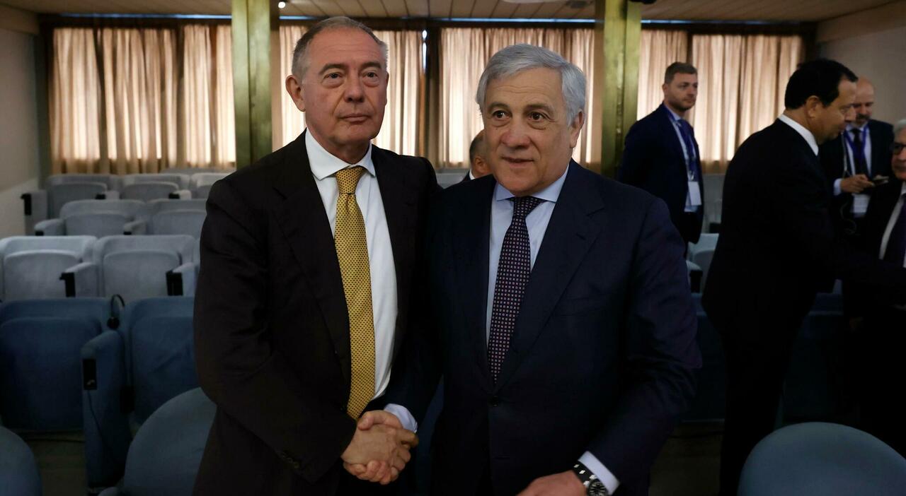 Il ministro degli Esteri Antonio Tajani e il ministro delle Imprese e del Made in Italy Adolfo Urso