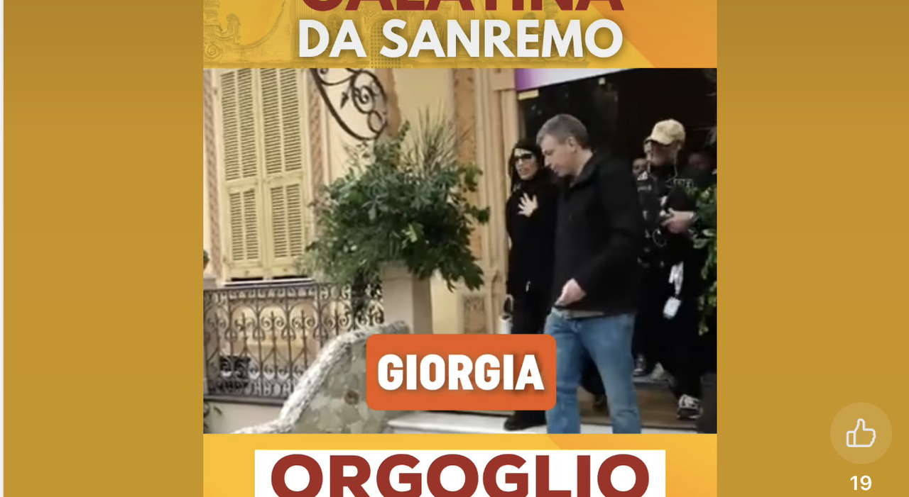 "Un saluto a Galatina mia". Giorgia scalda il cuore del Salento da Sanremo