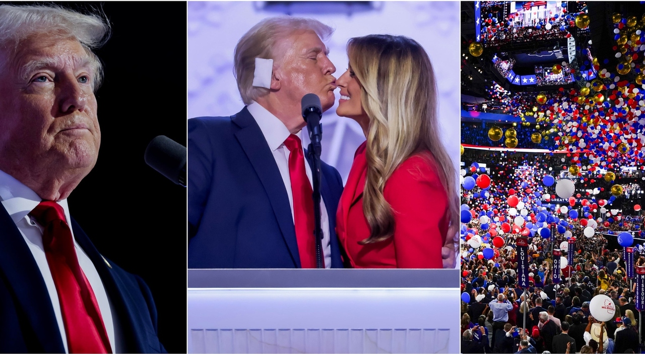 “God saved me. We will restore peace. We are embarking on the largest deportation in our history.” Kissing Melania on stage