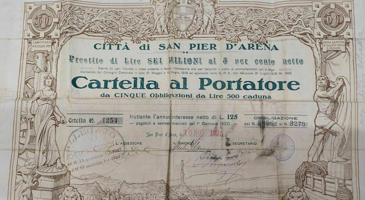 Bot del 1925 del nonno trovato in casa: vale 7 milioni di euro. Il nipote per riscuotere il tesoro si è rivolto a un avvocato