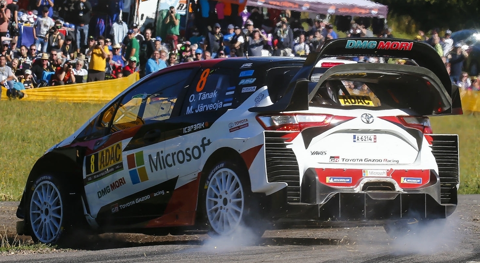 La Toyota Yaris WRC di Tanak sta dominando il Rally di Germania