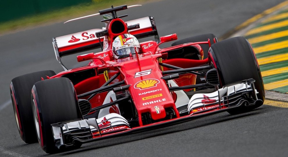 La Ferrari di Sebastian Vettel a Melbourne