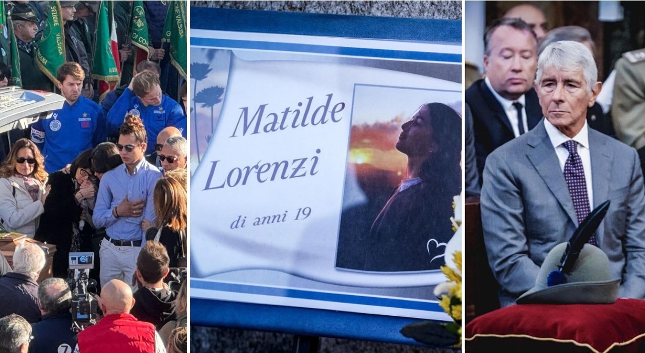 Matilde Lorenzi, in centinaia ai funerali. Madre e padre: «Una fortuna essere i tuoi genitori». Sul cuscino vicino alla bara il cappello da alpina