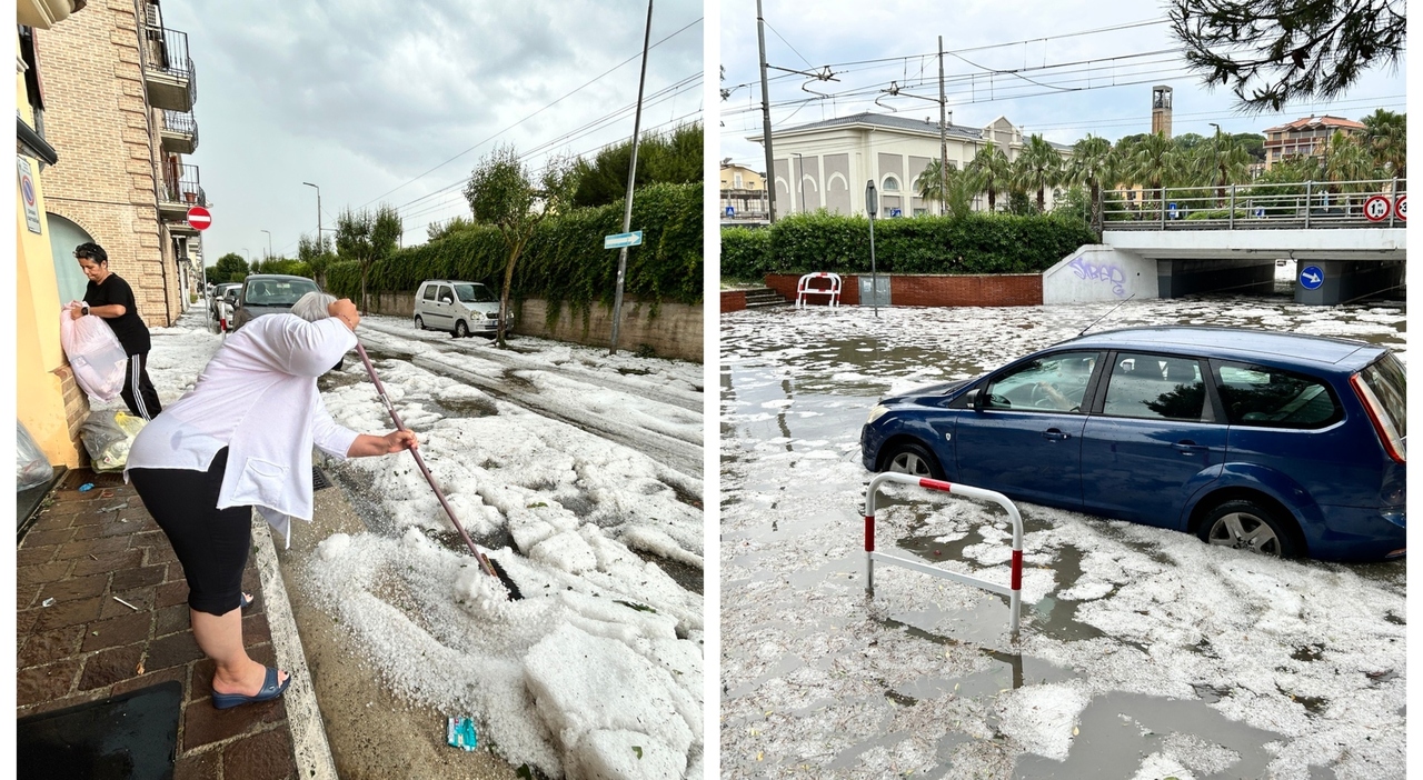 Porto Sant' Elpidio il finimondo in mezz' ora | bomba di acqua e ...