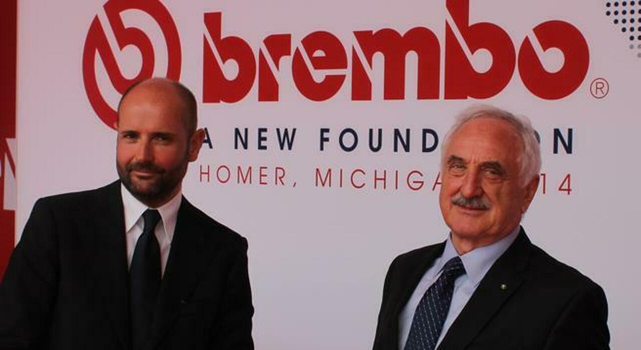 Matteo Tiraboschi, presidente esecutivo designato di Brembo con Alberto Bombassei, patron del Gruppo