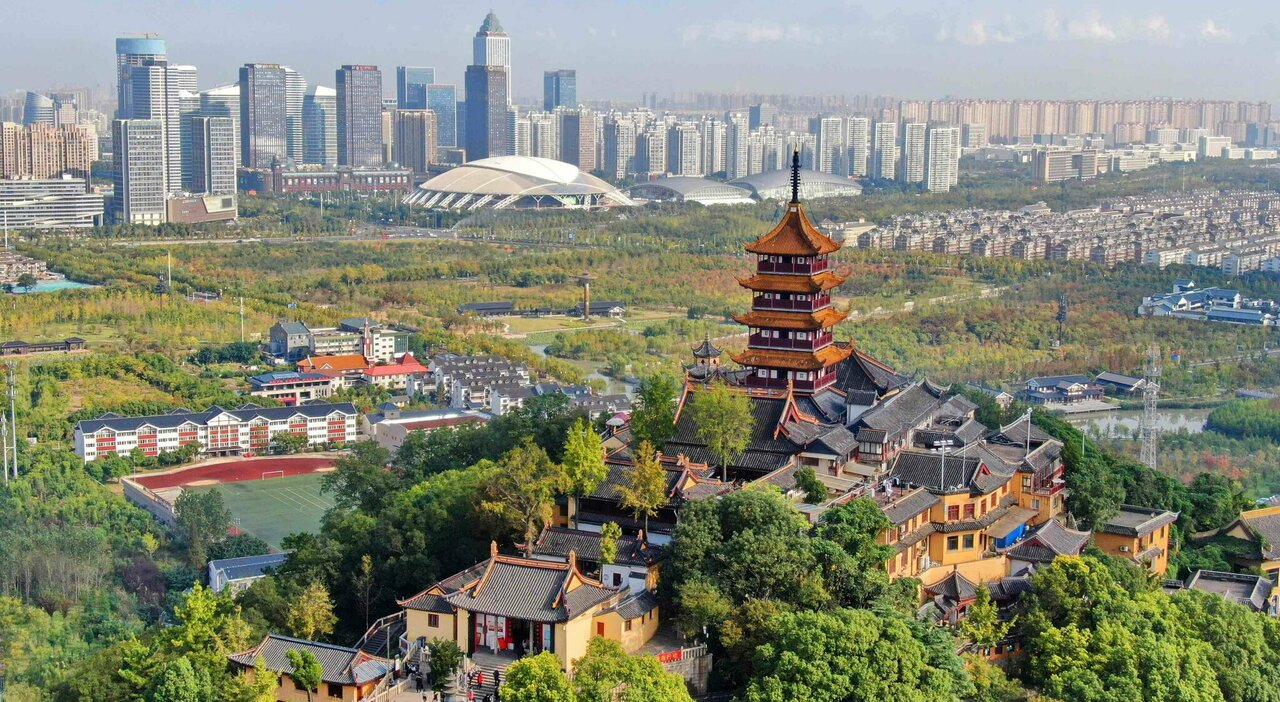 Una visione aerea di Jiangsu