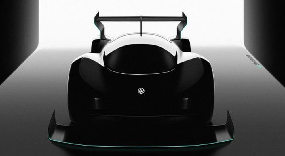 L'immagine del prototipo elettrico diffusa da Volkswagen che prenderà parte alla Pikes Peak 2018