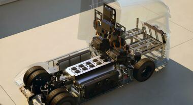 Piattaforma Hydrogen Vehicle Systems per i camion pesanti. Soluzione modulare Hgv con propulsore fuel cell e assi elettrici
