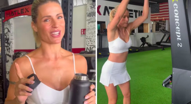 Michelle Hunziker, l'allenamento durissimo col personal trainer ...