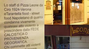 Assalto ultr al bar a Verona pizzeria toglie da vetrina sciarpa