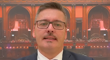 Alfredo Boenzi, segretario nazionale Autoscuole Unasca illustra l'iniziativa ​“Sicurezza dei bambini in auto”