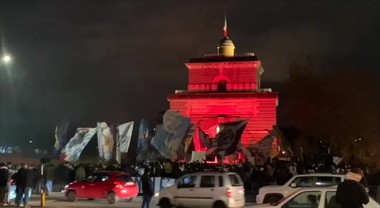 Protesta dei tifosi Lazio a Ponte Milvio