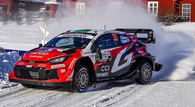 Wrc, quartetto Toyota in testa al Rally di Svezia: Evans, Katsuta, Pajari e poi Solberg. La prima Hyundai &egrave; quinta