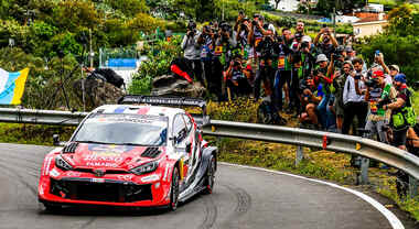 Wrc, due Toyota in testa al Rally delle Isole Canarie. Poi l'italiano del Wrc2 Dapr&agrave; (Skoda). Le Lancia Ypsilon sono 13/e