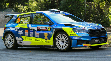 Rally di Roma, la Skoda del giovane Dapr&agrave; in testa prima dello show finale