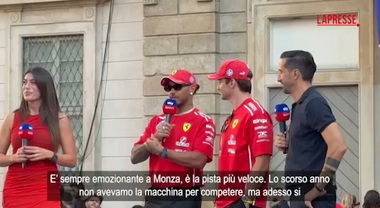 F1, Hamilton e Leclerc in piazza Duomo a Milano: &laquo;Crediamo nella vittoria a Monza&raquo;