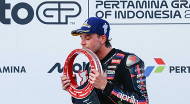 Aprilia domina il GP d'Indonesia: le prime 4 moto al traguardo sono di Noale, Bazzecchi torna alla vittoria