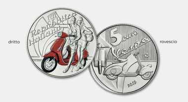 Vespa, una collezione di monete d'argento da 5 euro per festeggiare i 70  anni