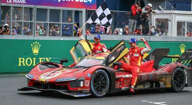Ferrari fa il bis a Le Mans sotto la pioggia con la vittoria numero 11, la Porsche vince nelle GT3