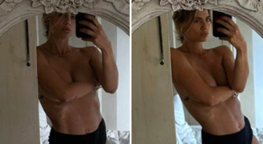 Cristina Marino, la moglie di Argentero in topless allo specchio ...