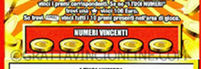 Vince 100mila euro con un Gratta e Vinci Vince 100mila euro con un Gratta e Vinci