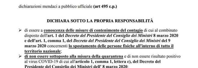 Coronavirus, dal 4 maggio ipotesi di autocertificazione solo per i viaggi fuori Regione Coronavirus, dal 4 maggio ipotesi di autocertificazione solo per i viaggi fuori Regione