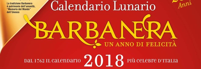 Il fantastico calendario Barbanera 2018 in edicola con il Gazzettino Il fantastico calendario Barbanera 2018 in edicola con il Gazzettino