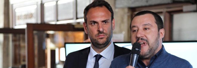Il sindaco di Treviso Conte con Salavini Il sindaco di Treviso Conte con Salavini