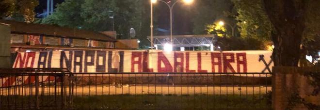 La contestazione a Bologna:
«No al Napoli al Dall'Ara»