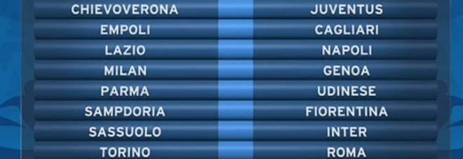 Calendario, CR7 parte da Verona. Tutte le partite Calendario, CR7 parte da Verona. Tutte le partite