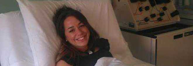 Valentina Marchi al prelievo delle cellule, in ospedale a Udine Valentina Marchi al prelievo delle cellule, in ospedale a Udine