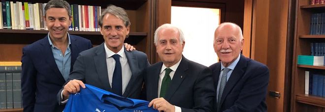Roberto Mancini è il nuovo ct dell'Italia. Contratto di durata biennale, foto Figc