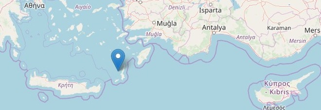 Terremoto di magnitudo 5.1 a Creta avvertito anche in Turchia