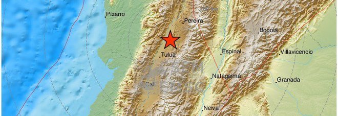 Terremoto in Colombia 6.1:
«Scossa lunghissima
e intensa». Si temono feriti