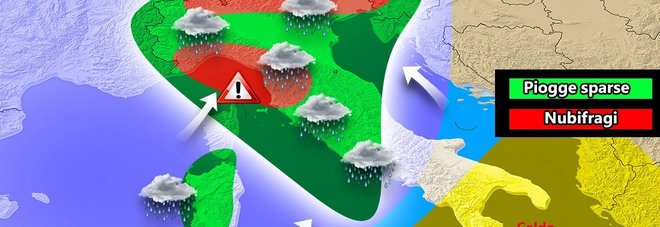 Meteo pazzo: nel weekend nubifragi al Centro Nord, sole e 27° gradi al Sud Meteo pazzo: nel weekend nubifragi al Centro Nord, sole e 27° gradi al Sud