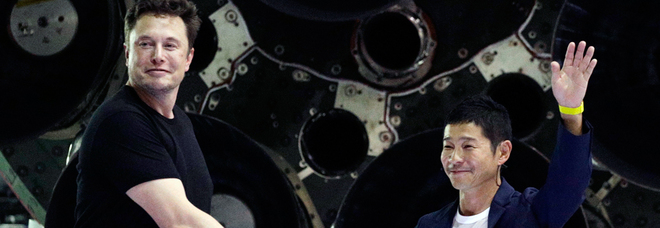 Elon Musk e Yusaku Maezawa Elon Musk e Yusaku Maezawa