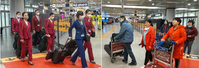 Virus in Cina, atterrati a Roma 202 passeggeri da Wuhan: via a profilassi. «Tutti sani»