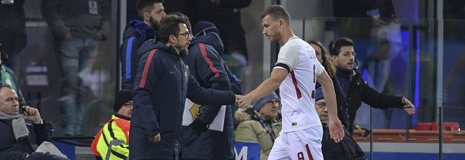 Roma, Di Francesco: «A oggi Dzeko sarà titolare. Poi, farò delle valutazioni con lui...»