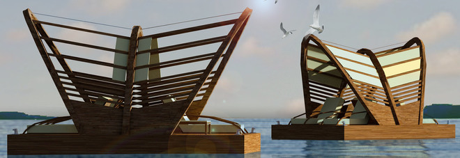 Beach Luxury Unit, premiata al Sun di Rmini tra le dieci idee più promettenti del turismo balneare. Il modulo galleggiante è progettato dalla startup irpina Iavarone Wood Technology Beach Luxury Unit, premiata al Sun di Rmini tra le dieci idee più promettenti del turismo balneare. Il modulo galleggiante è progettato dalla startup irpina Iavarone Wood Technology