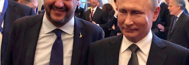 Matteo Salvini e Vladimir Putin alla cena del 4 luglio scorso a Villa Madama Matteo Salvini e Vladimir Putin alla cena del 4 luglio scorso a Villa Madama