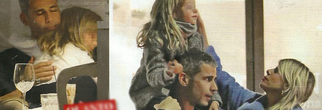 Alessia Marcuzzi, cena
col marito Paolo che fa
da papà alla figlia Mia
