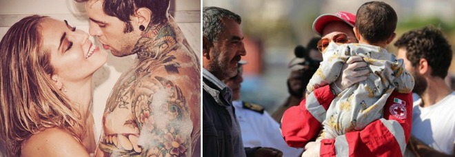 Fedez e Chiara Ferragni
sulla spiaggia delle nozze
sbarcano 53 migranti