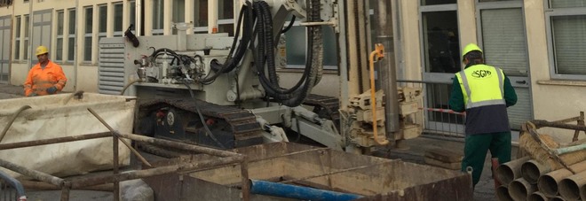 I lavori in corso si svolgimento alla Miteni di Trissino