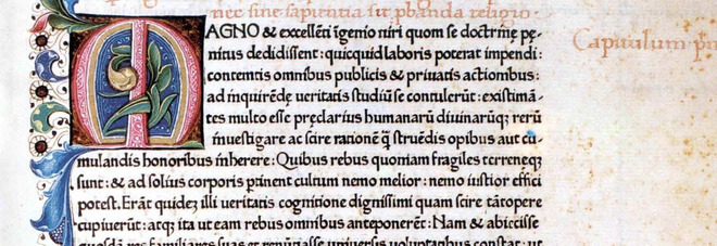 In vendita il primo libro stampato in Italia: per il Lattanzio di Subiaco del 1565 si parte da 100mila euro