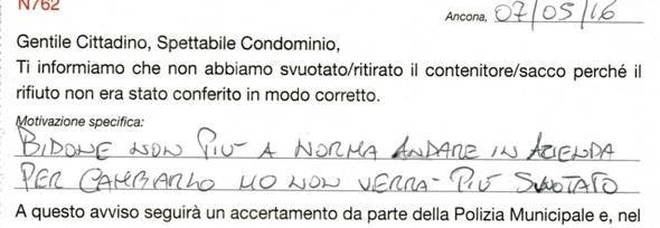 La tua segnalazione su Whatsapp
«Bidoni da cambiare, metodo senza senso»