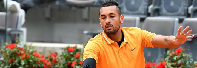 Nick Kyrgios in azione sul Centrale